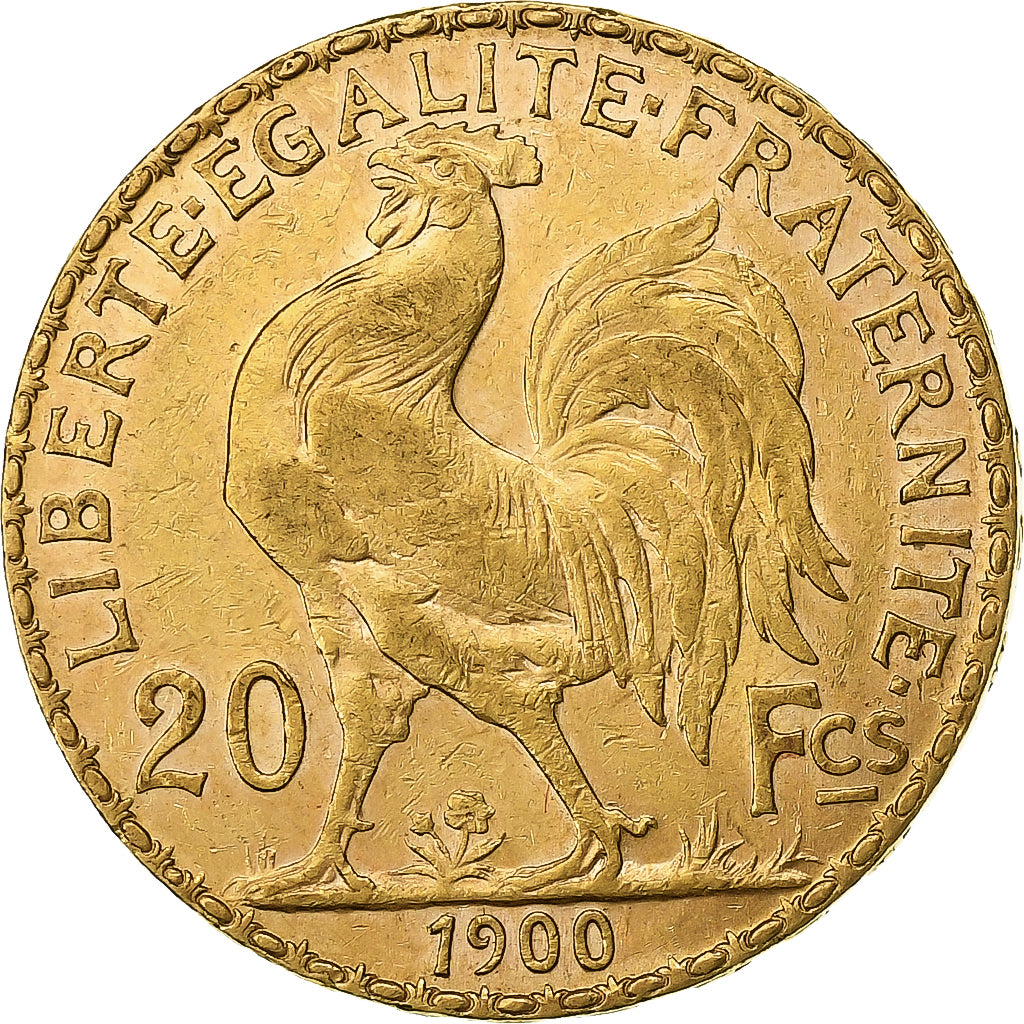 France, 20 Francs, Marianne, 1900, Paris, Gold, EF(40-45), Gadoury:1064, KM:847