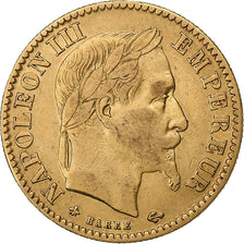 Francia, 10 Francs, Napoléon III, 1865, Paris, Oro, BB, Gadoury:1015, KM:800.1