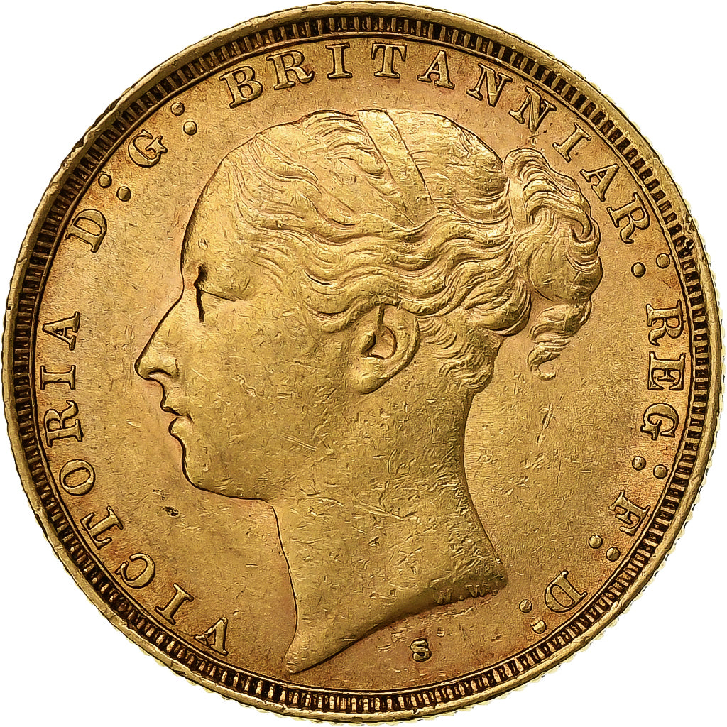 Australia, Victoria, Sovereign, 1883, Sydney, Gold, AU(50-53), KM:7
