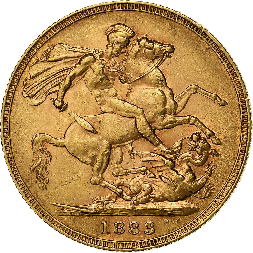 Australia, Victoria, Sovereign, 1883, Sydney, Gold, AU(50-53), KM:7