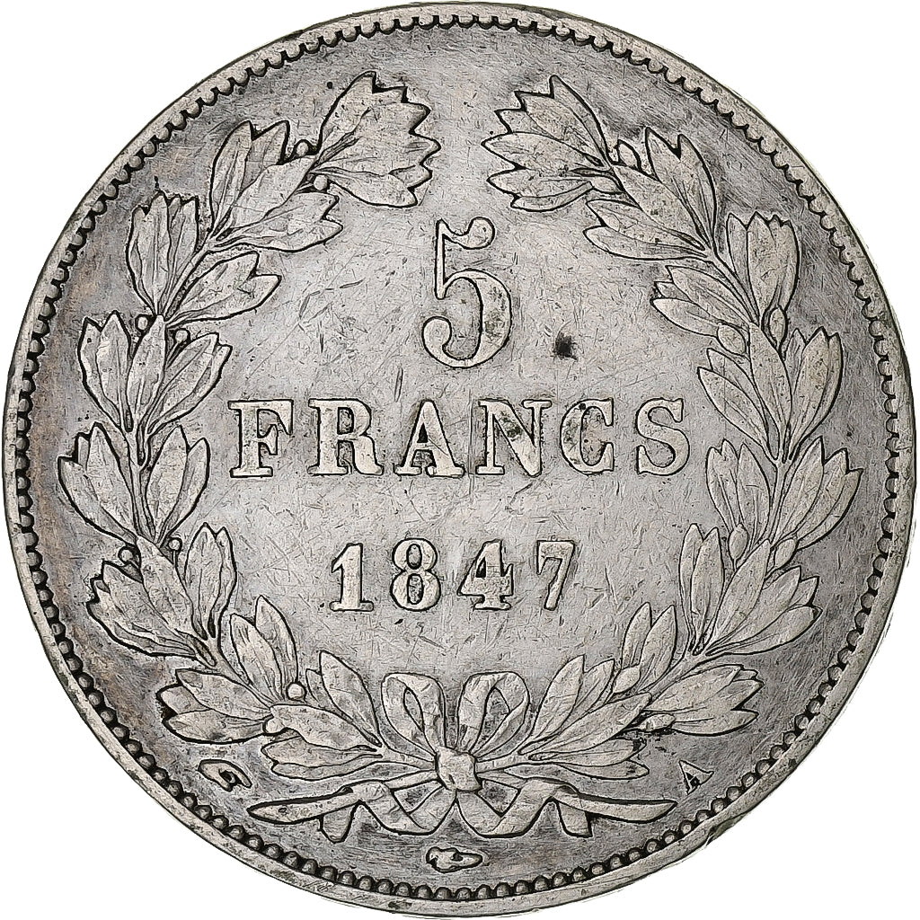 Frankreich, 5 Francs, Louis-Philippe, 1847, Paris, Silber, SS, Gadoury:678a