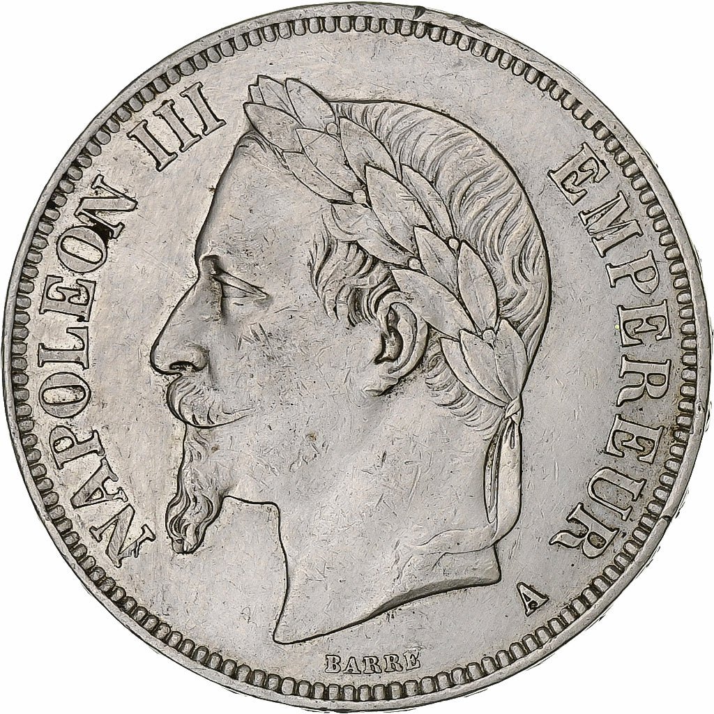 France, 5 Francs, Napoléon III, 1868, Paris, Argent, TTB+, Gadoury:739