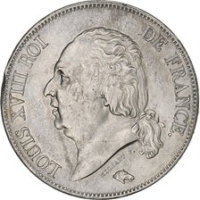 Frankrijk, 5 Francs, Louis XVIII, 1823, Bordeaux, Zilver, FR+, KM:711.7
