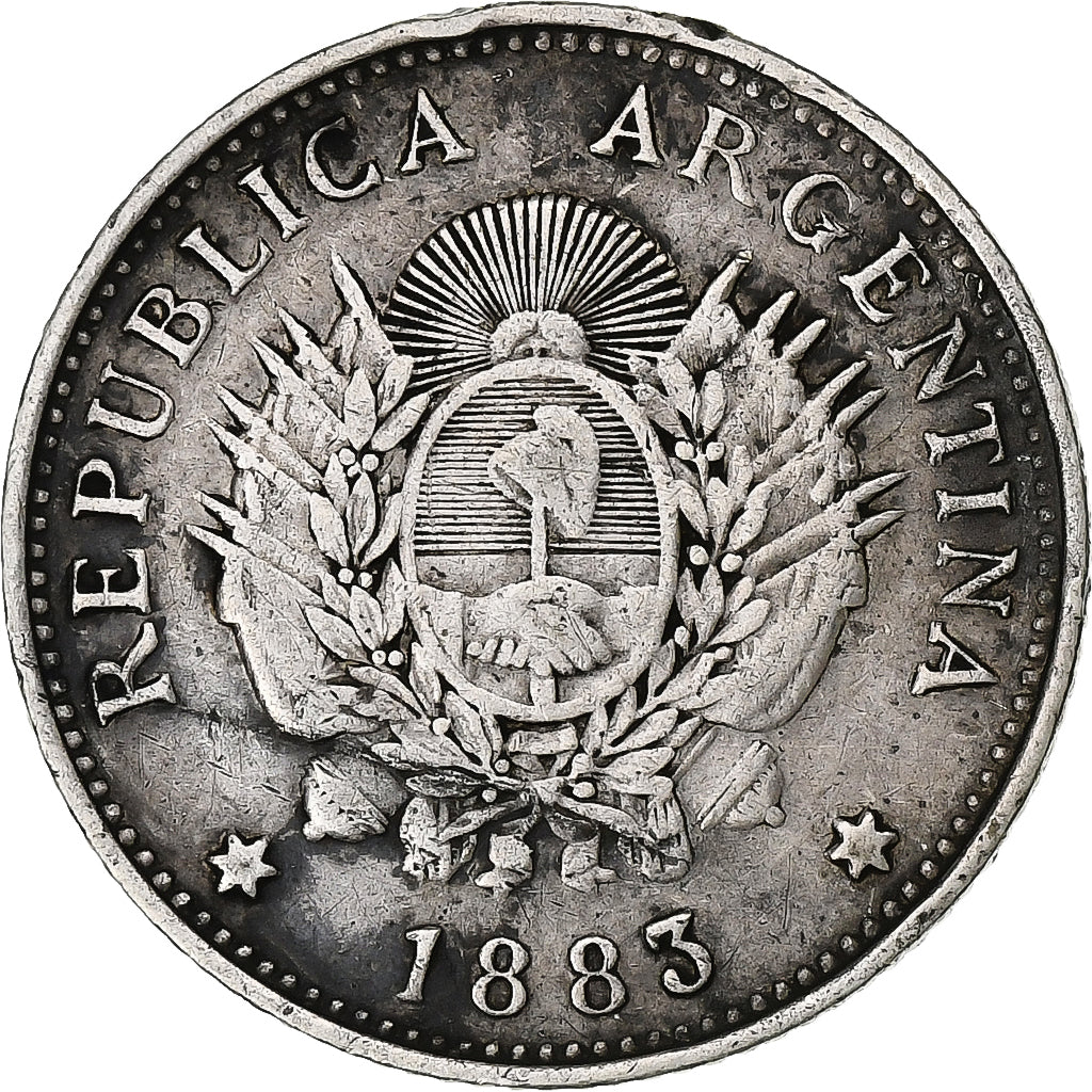 Argentina, 20 Centavos, 1883, Srebro, EF(40-45), KM:27