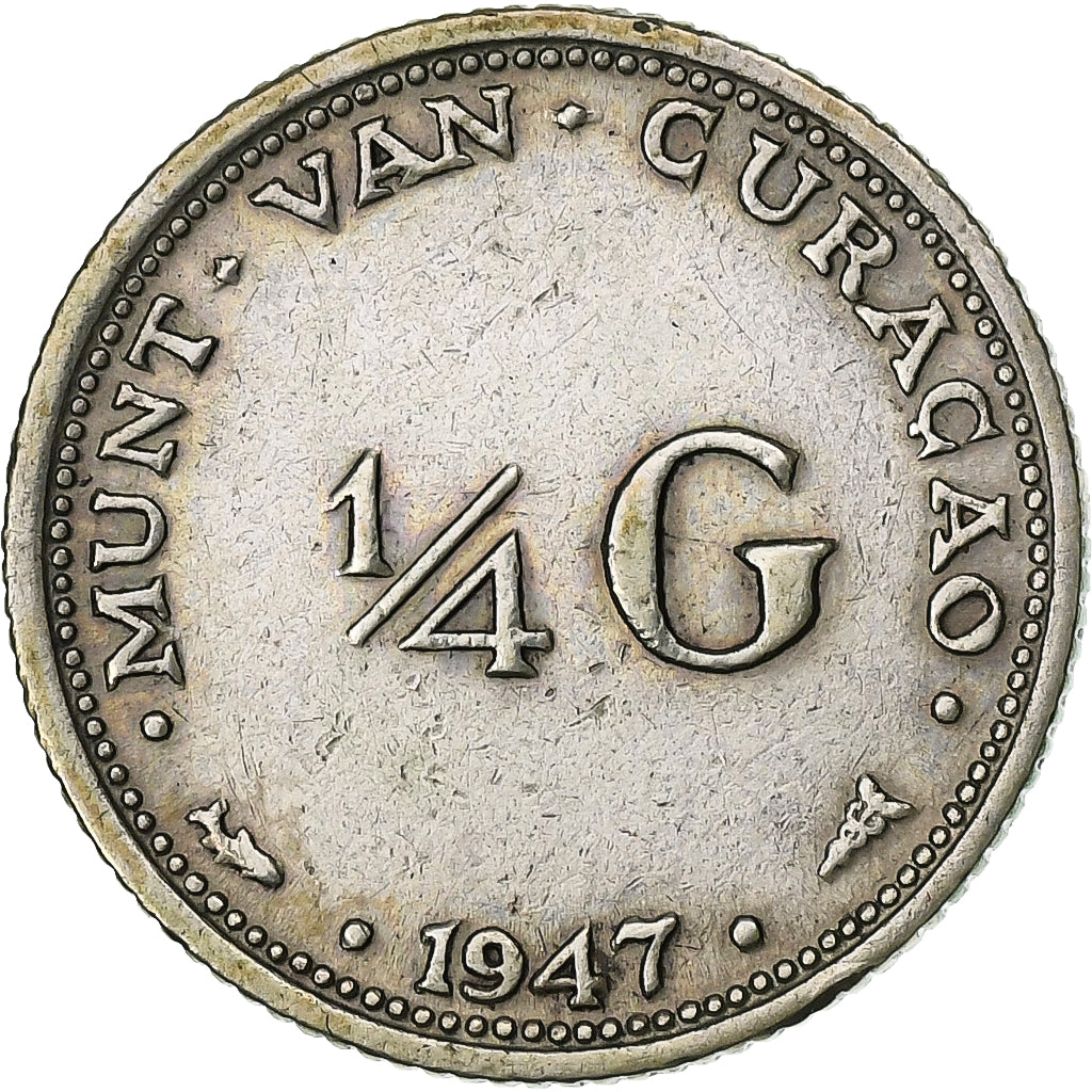 Curacao, 1/4 Gulden, 1947, Denver, Silber, SS, KM:44