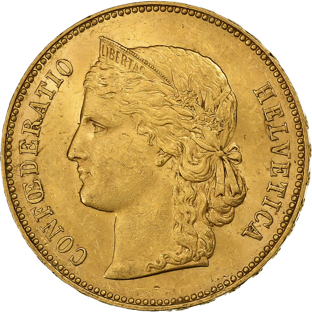 Svizzera, 20 Francs, 1892, Bern, Oro, SPL-, KM:31.3