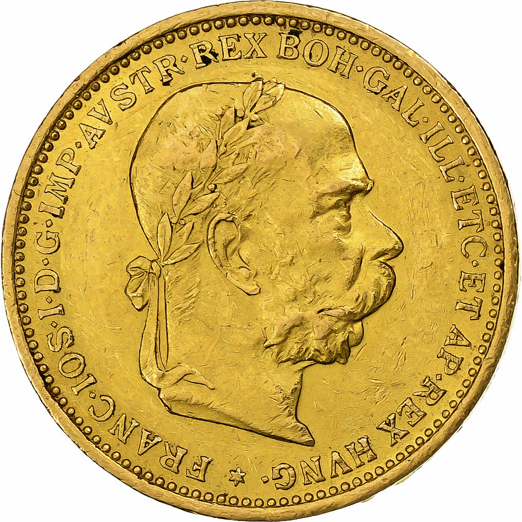 Áustria, Franz Joseph I, 20 Corona, 1895, Dourado, AU(50-53), KM:2806