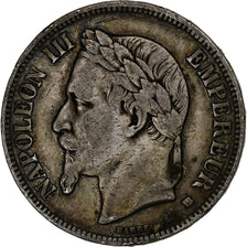 France, 5 Francs, Napoléon III, 1868, Strasbourg, Silver, VF(30-35)