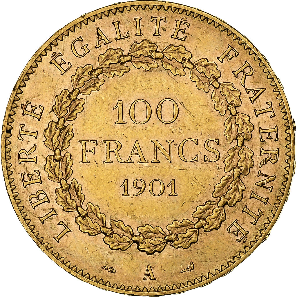Francja, 100 Francs, Génie, 1901, Paris, Złoto, AU(50-53), Gadoury:1137
