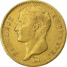 Francja, Napoleon I, 20 Francs, 1807, Paris, Złoto, VF(30-35), Le Franc:F.514