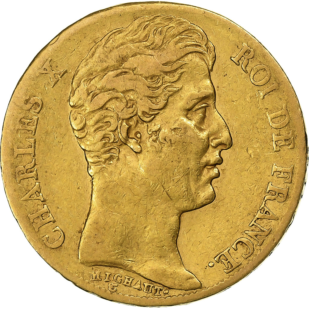 France, 20 Francs, Charles X, 1825, Paris, Or, TB+, Gadoury:1029, KM:726.1