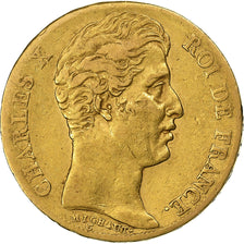 France, 20 Francs, Charles X, 1825, Paris, Or, TB+, Gadoury:1029, KM:726.1