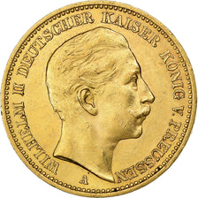 Estados alemanes, PRUSSIA, Wilhelm II, 20 Mark, 1892, Berlin, Oro, EBC+, KM:521