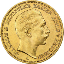 Estados Alemães, PRUSSIA, Wilhelm II, 20 Mark, 1892, Berlin, Dourado