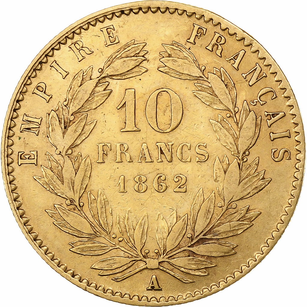 France, Napoléon III, 10 Francs, 1862, Paris, Or, TTB, Gadoury:1015, KM:800.1
