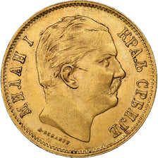 Serbie, Milan I, 10 Dinara, 1882, Or, TTB+, KM:16