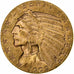 United States, $5, Half Eagle, Indian Head, 1909, Philadelphia, Gold, AU(50-53)