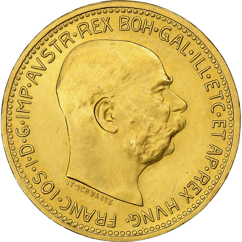 Austria, Franz Joseph I, 20 Corona, 1915, Vienna, Official restrike, Gold