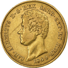 ESTADOS ITALIANOS, SARDINIA, Carlo Alberto, 20 Lire, 1849, Torino, Dourado