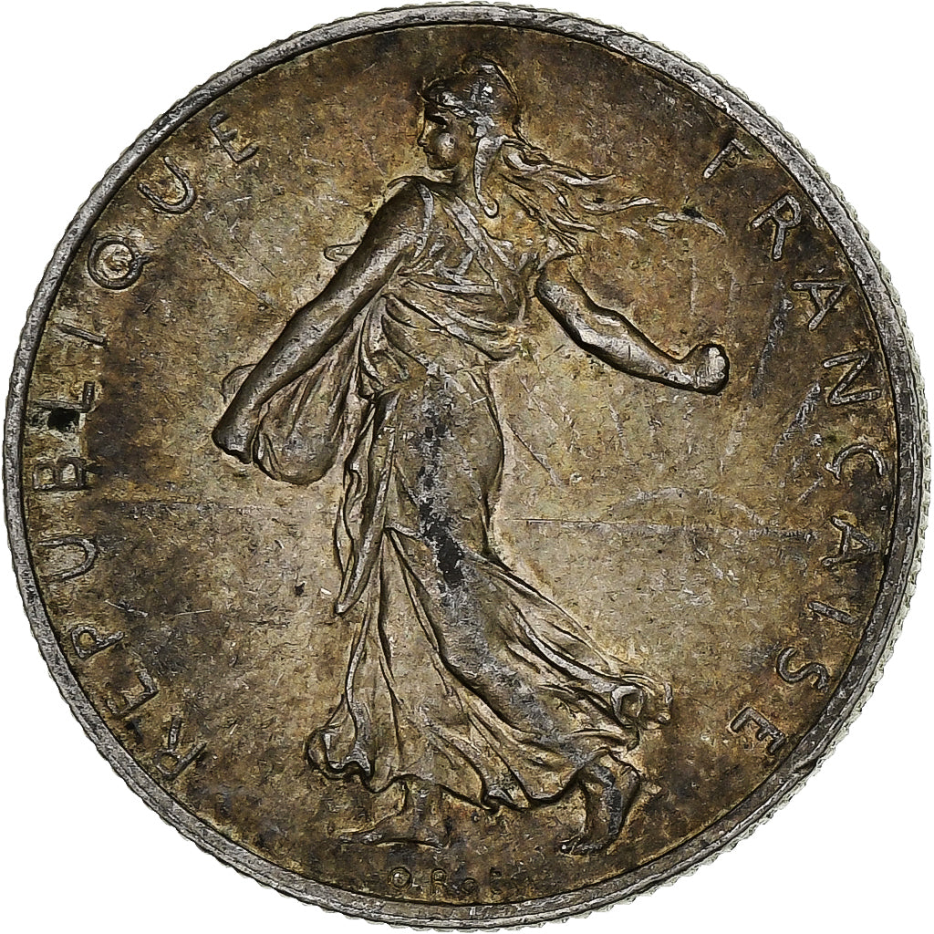 Francia, 2 Francs, Semeuse, 1920, Paris, Argento, BB+, Gadoury:532, KM:845.1
