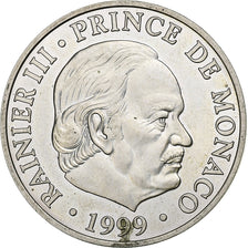 Monaco, Rainier III, 100 Francs, 1999, Paris, Silver, AU(55-58), Gadoury:MC 166