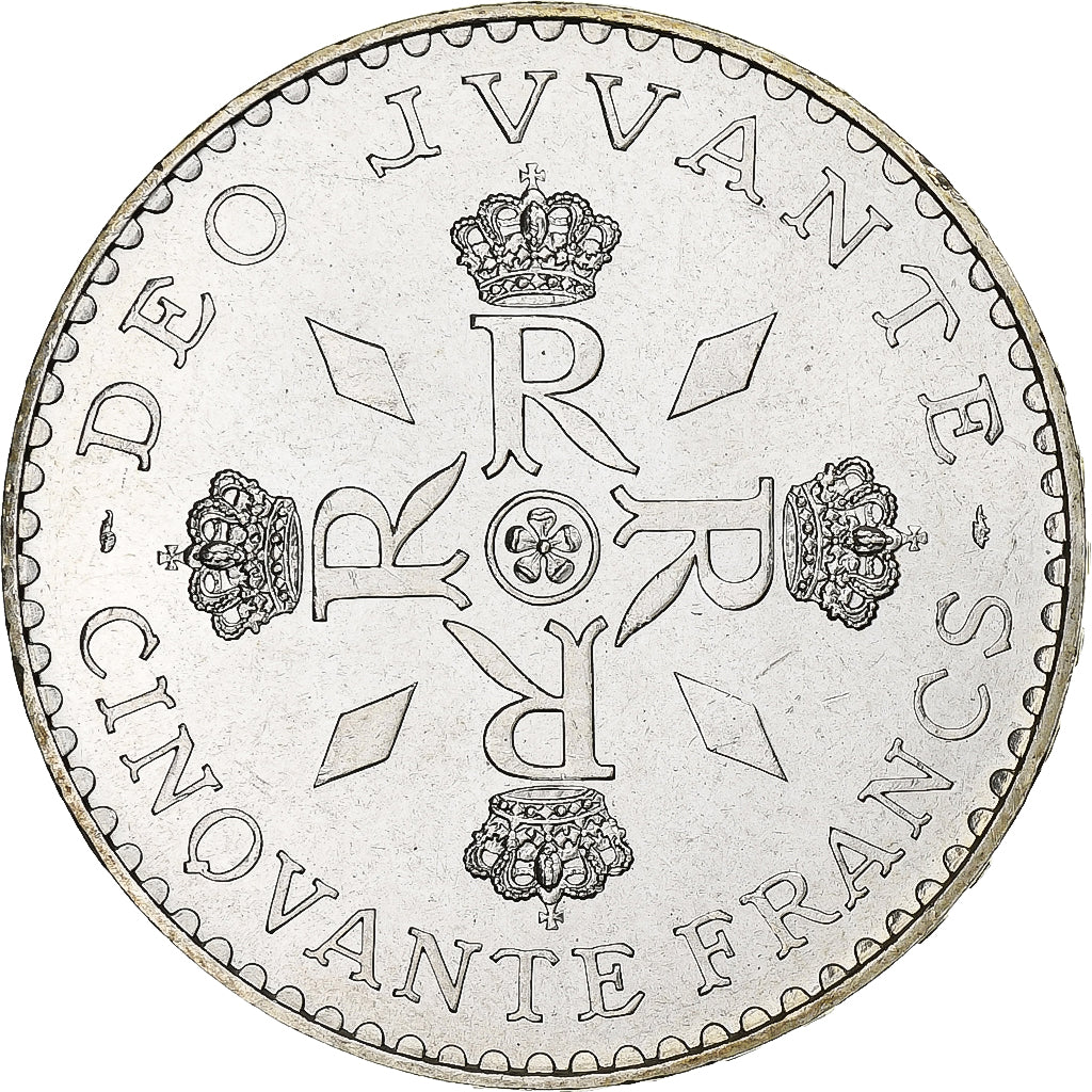 Monaco, Rainier III, 50 Francs, 1974, Silver, MS(60-62), KM:152.1