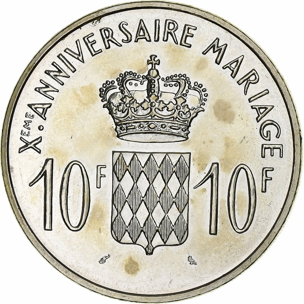 Monaco, 10 Francs, 1966, Monnaie de Paris, Silber, VZ, Gadoury:MC 154, KM:M1
