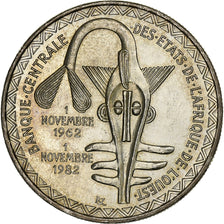West African States, 5000 Francs, 1982, Silver, AU(55-58), KM:11