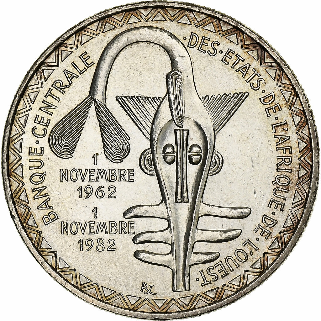 Stati dell'Africa occidentale, 5000 Francs, 1982, Argento, SPL, KM:11