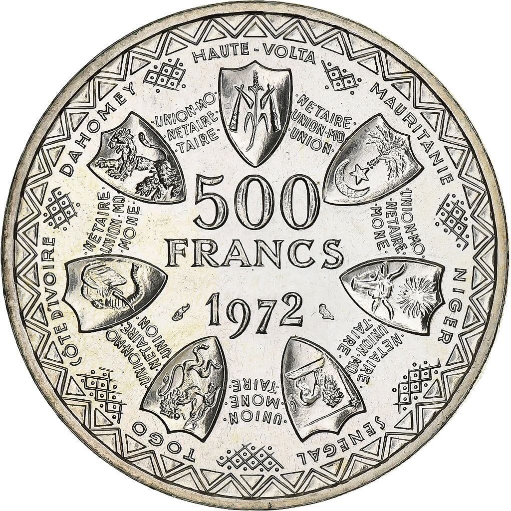 West African States, 5000 Francs, 1982, Silver, MS(64), KM:11