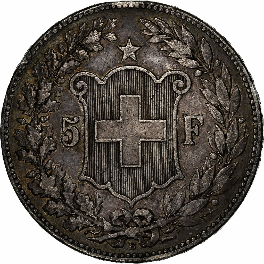 Switzerland, 5 Francs, 1890, Bern, Silver, VF(30-35), KM:34