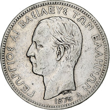 Greece, George I, 5 Drachmai, 1875, Paris, Silver, VF(30-35), KM:46