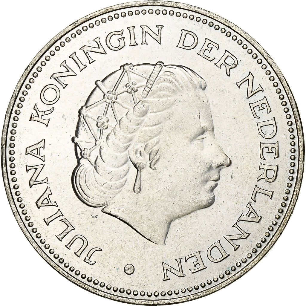 Netherlands, Juliana, 10 Gulden, 1970, Utrecht, Silver, MS(60-62), KM:195
