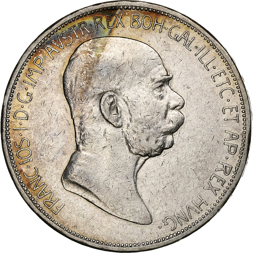 Autriche, Franz Joseph I, 5 Corona, 1908, Argent, TTB, KM:2809