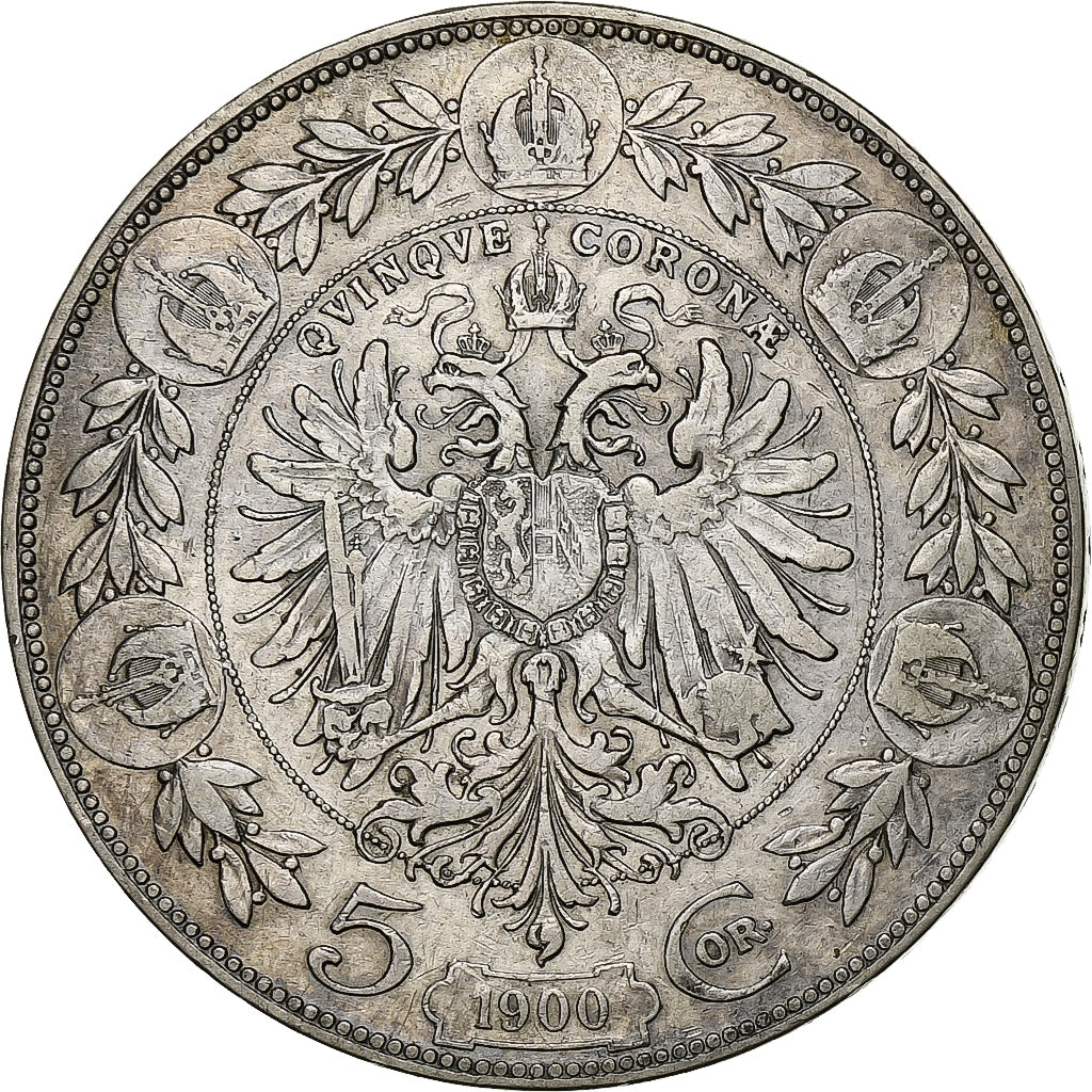 Austria, Franz Joseph I, 5 Corona, 1900, Silver, EF(40-45), KM:2807