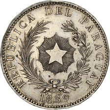 Paraguay, Peso, 1889, Plata, MBC, KM:5