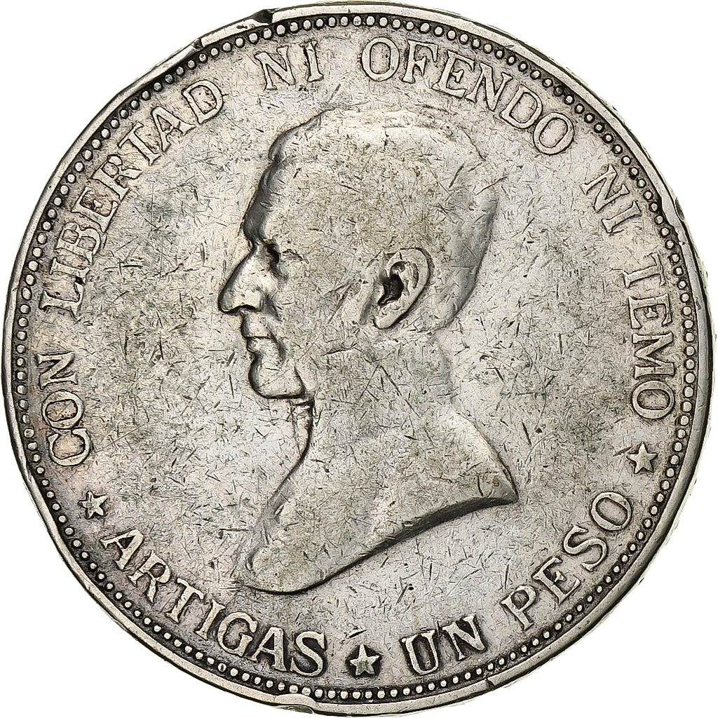 Urugwaj, Peso, 1917, Srebro, VF(30-35), KM:23