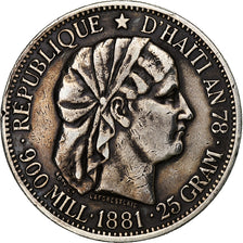 Haiti, Gourde, 1881, Silber, S+, KM:46