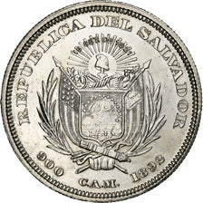 El Salvador, Peso, Colon, 1892, Central American Mint, Plata, MBC+, KM:114