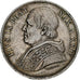 ITALIAN STATES, PAPAL STATES, Pius IX, 5 Lire, 1870, Rome, Silver, EF(40-45)