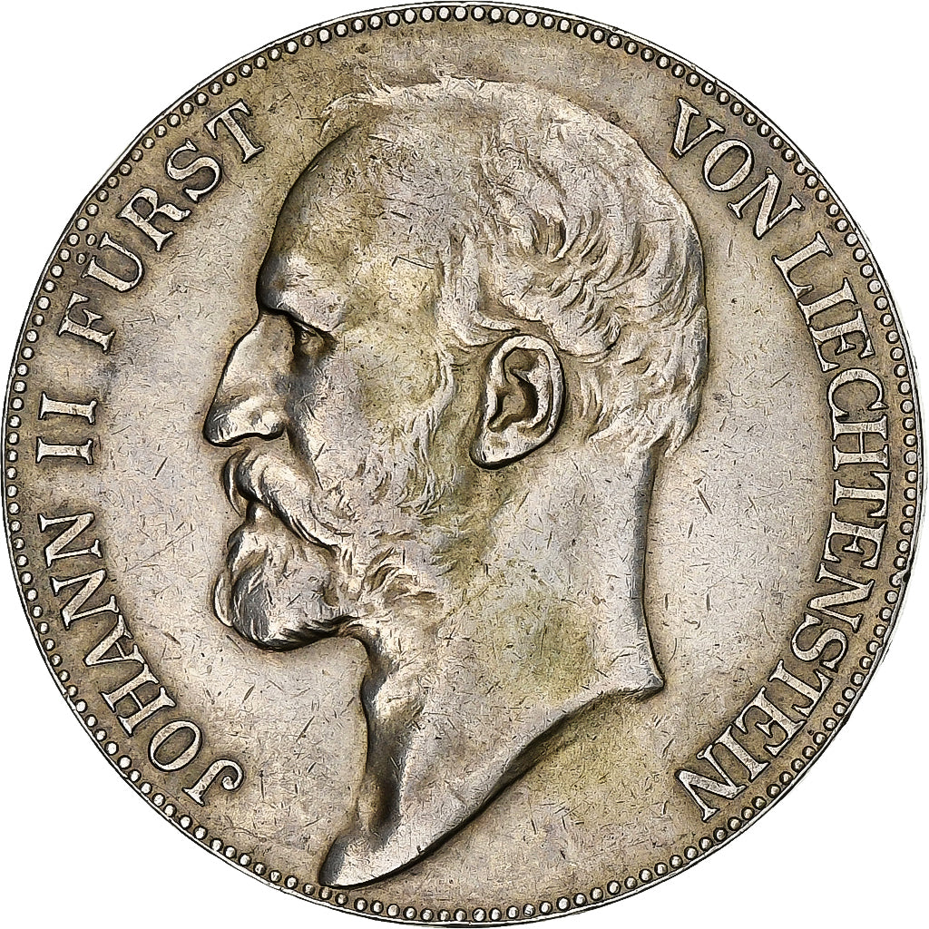 Liechtenstein, Prince John II, 5 Kronen, 1904, Bern, Argento, BB+, KM:4