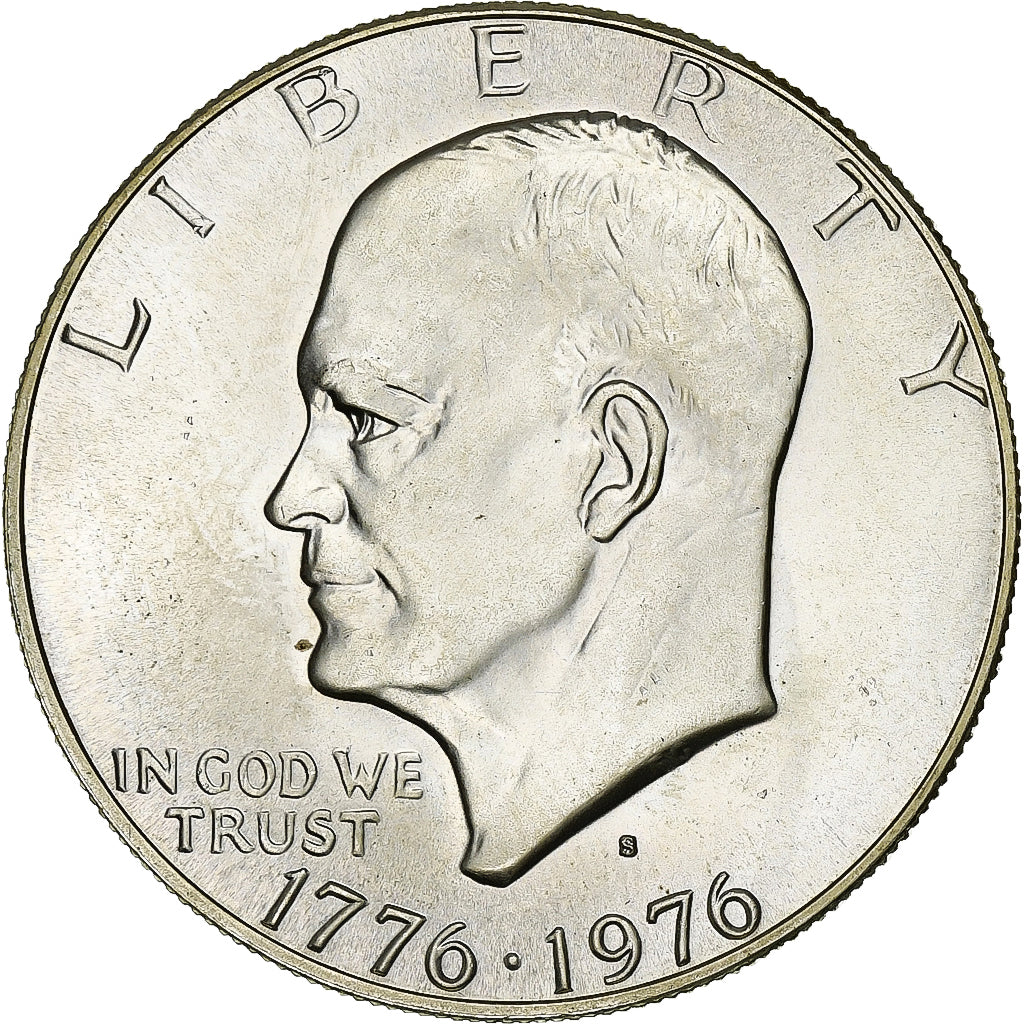 USA, Dollar, Eisenhower Dollar, 1976, U.S. Mint, Srebro, MS(64), KM:206a