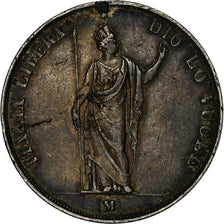 ITALIAN STATES, LOMBARDY-VENETIA, 5 Lire, 1848, Milan, Silver, EF(40-45)