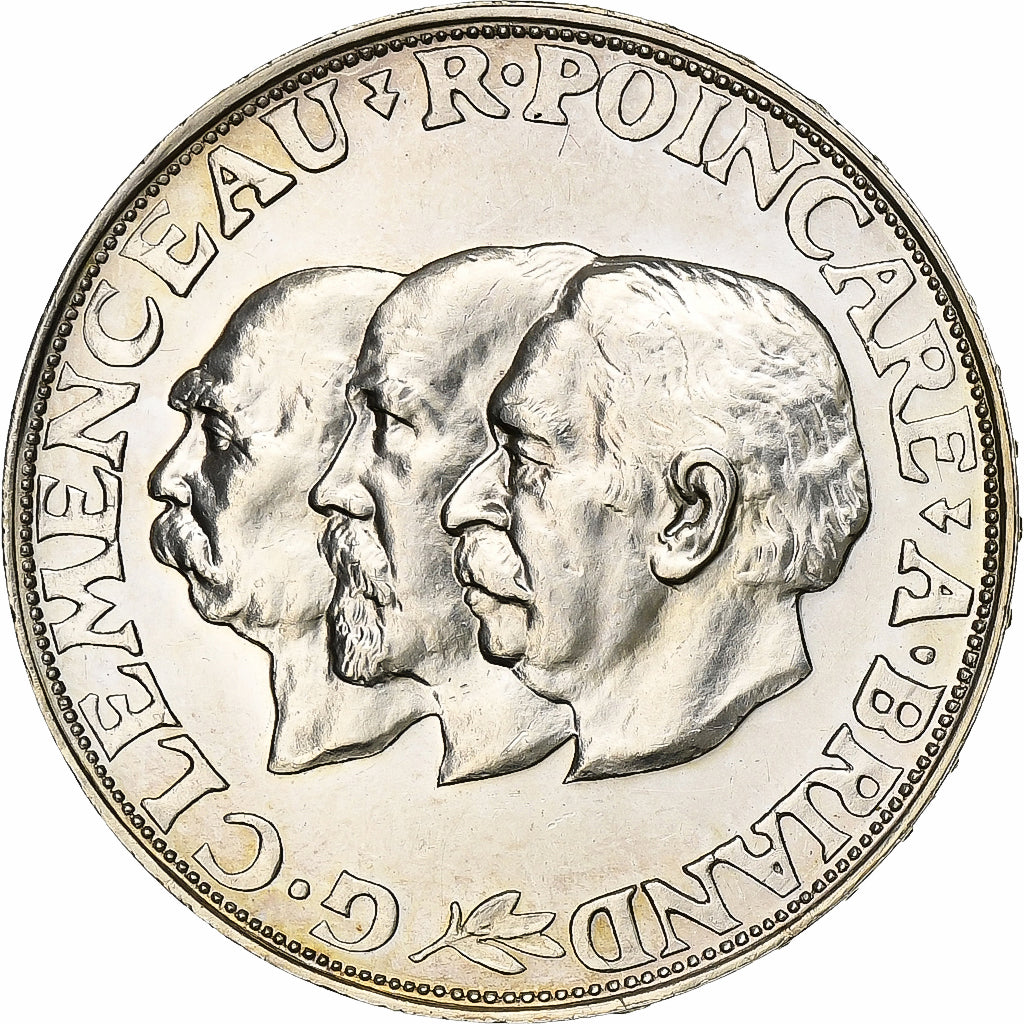 France, 20 Francs, Clémenceau, Poincaré, Briand, 1929, Paris, Argent, SUP+