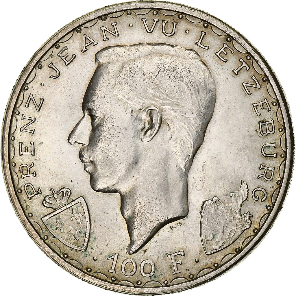 Luxembourg, Charlotte, 100 Francs, 1946, Silver, MS(60-62), KM:49