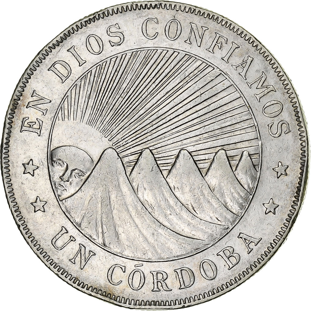 Nicaragua, Cordoba, 1912, Heaton, Argent, TTB, KM:16