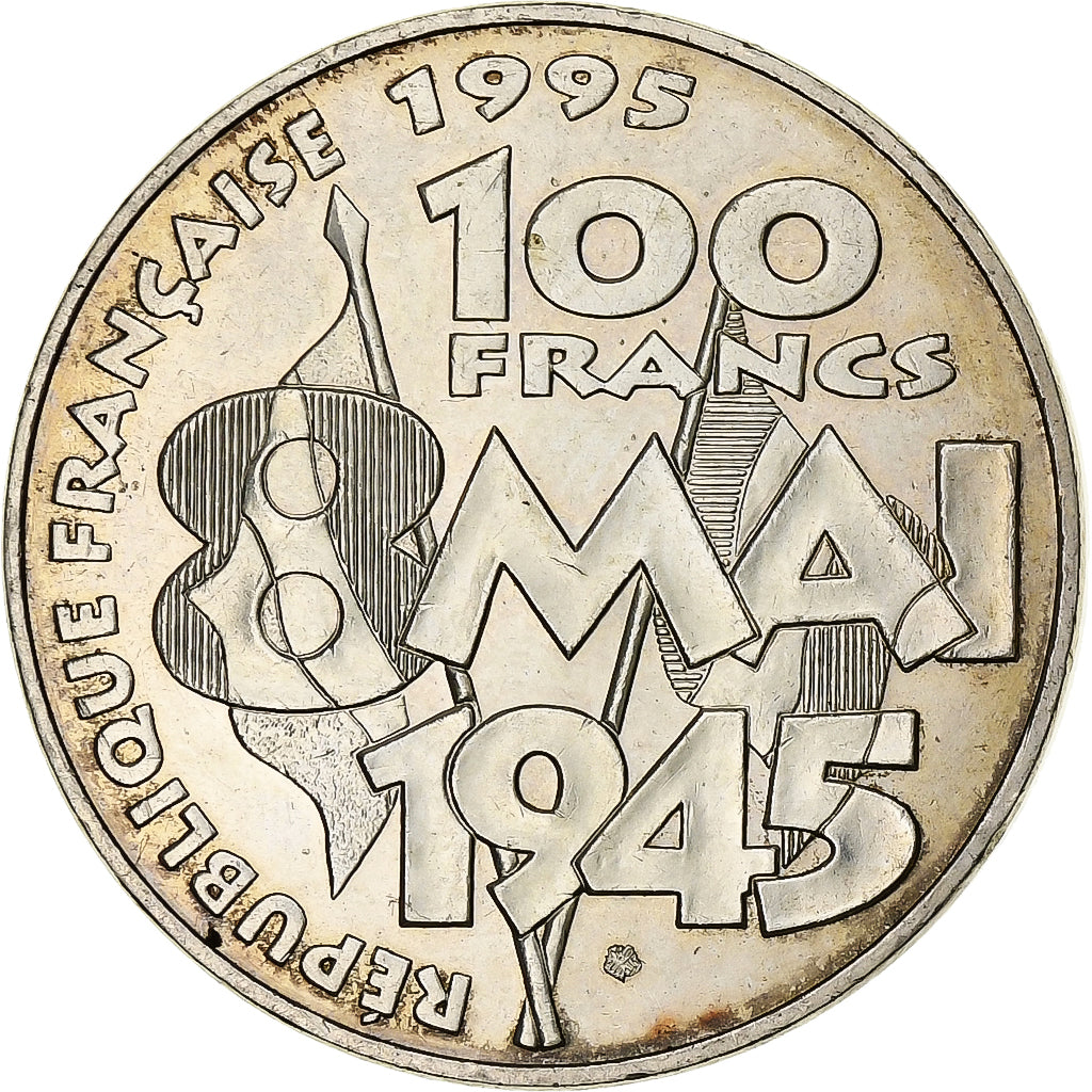 Frankrijk, 100 Francs, 8 mai 1945, 1995, Paris, Zilver, PR, Gadoury:952
