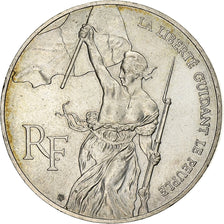 France, 100 Francs, Liberté guidant le peuple, 1993, Silver, AU(50-53)