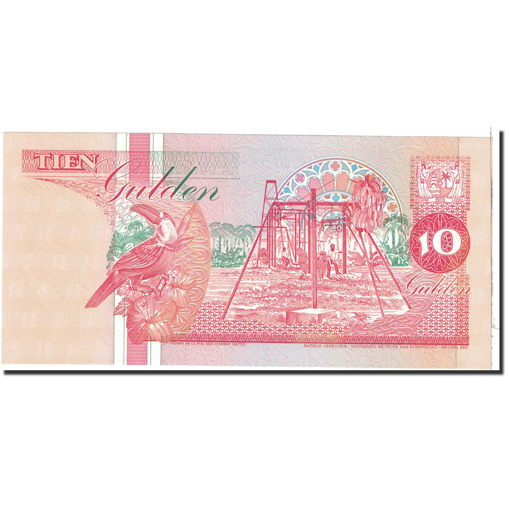 Banknote, Surinam, 10 Gulden, 1991, 1991-07-09, KM:137a, UNC(65-70)