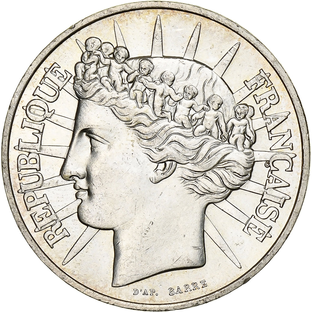 France, 100 Francs, Fraternité, 1988, Silver, AU(55-58), Gadoury:903, KM:966